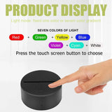 3D LED Lamp Base Acrylic Night Light Base 7 Color-Adjust Remote Control