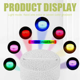 3D LED Lamp Base Acrylic Night Light Base 7 Color-Adjust Remote Control