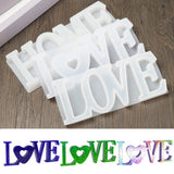 3D LOVE/HOME Silicone Mold Letters Casting Heart Shap...