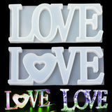 3D LOVE/HOME Silicone Mold Letters Casting Heart Shap...