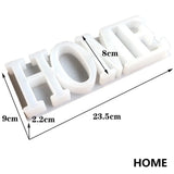 3D LOVE/HOME Silicone Mold Letters Casting Heart Shap...