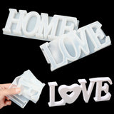 3D LOVE/HOME Silicone Mold Letters Casting Heart Shap...