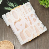 3D LOVE/HOME Silicone Mold Letters Casting Heart Shap...