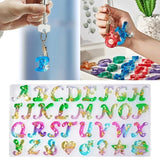 3D Letters Symbol Silicone Molds Epoxy Resin Casting Mold DIY Craft Keychain