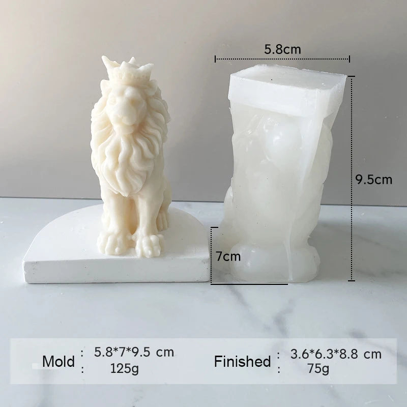 3D Lion Demon Skull Owl Silicone Mold for DIY Scented Candle Soap