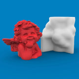 3D Little Angel Candle Silicone Molds DIY Epoxy Resin Molds Table Ornament Mold