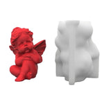 3D Little Angel Candle Silicone Mold DIY Epoxy Resin Mold