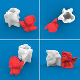 3D Little Angel Silicone Molds DIY Plasters Soap Ornament Non-stick