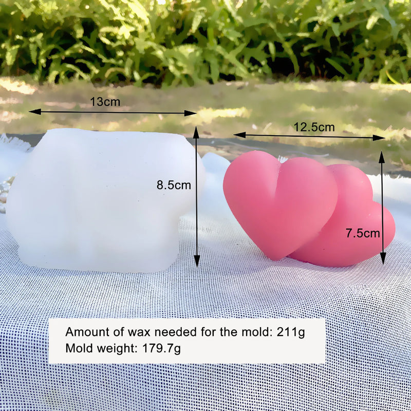 3D Heart Candle Soap Mold DIY Home Ornaments Silicone Molds For Resin