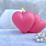 3D Heart Candle Soap Mold DIY Home Ornaments Silicone Molds For Resin
