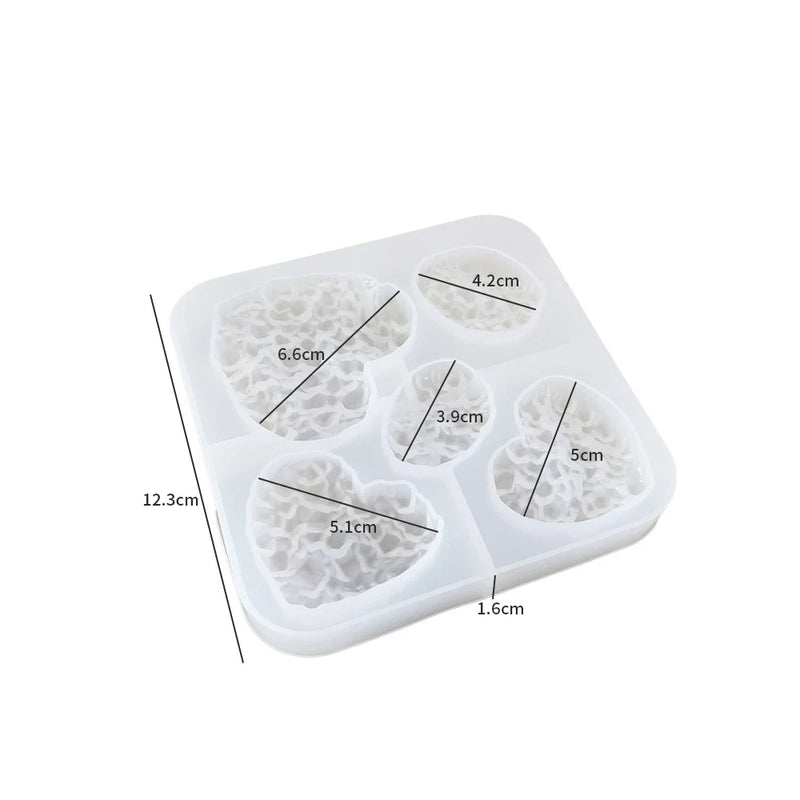 3D Love Pendant Silicone Mold DIY Resin Keychain Mold