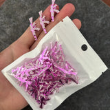 3D Retro Alloy Pink Gun Butterfly Nail Art Charms Resin Acrylic Bow Nail Rhinest