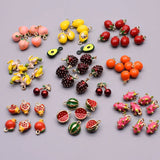 3D Metal Alloy Enamel Fruit Beads For Jewelry Making Necklace Earring Pendants