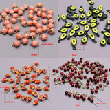 3D Metal Alloy Enamel Fruit Beads For Jewelry Making Necklace Earring Pendants