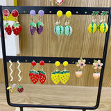 3D Metal Alloy Enamel Fruit Beads For Jewelry Making Necklace Earring Pendants