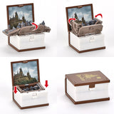3D Mini Fold Book Keychain Kids Toys Castle Stress Relief Gift