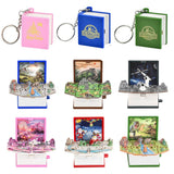 3D Mini Fold Book Keychain Kids Toys Castle Stress Relief Gift