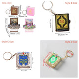 3D Mini Fold Book Keychain Kids Toys Castle Stress Relief Gift