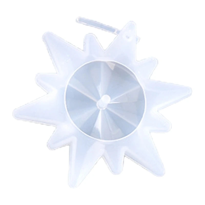 3D Mirror Snowflake Flexible Silicone Mold Christmas Pendant Resin Mold