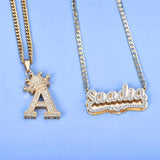 Personalized Double Layer Necklace With Heart Name Stainless Steel