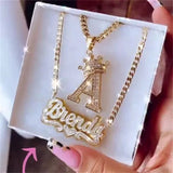 Personalized Double Layer Necklace With Heart Name Stainless Steel