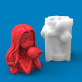 3D Ocean Girl Silicone Mold for Candle Making or Resin Casting