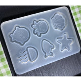 3D Ocean Theme Quicksand Mold for DIY Keychain Jewelry