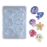 3D Ocean Theme Quicksand Pendant Silicone Mold DIY Resin Casting