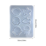 3D Ocean Theme Quicksand Resin Mold Pendant Silicone Mold Non-stick