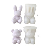 3D Pearl Bear Bunny Epoxy Silicone Mold DIY Crafts Decorations