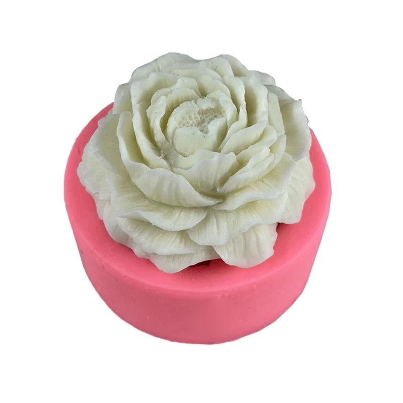 3D Peony Flower Candle UV Crystal Epoxy Resin Mold