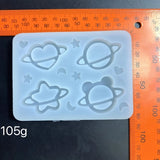 Planet Pattern Silicone Molds Epoxy Resin Casting Mold DIY Craft Keychain
