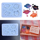 Planet Pattern Silicone Molds Epoxy Resin Casting Mold DIY Craft Keychain