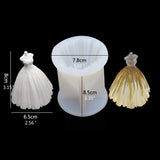 3D Princess Dress Skirt Silicone Chocolate Fondant Mold