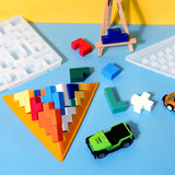 3D Pyramid Puzzle Building Resin Mold Family Kids Puzzle Game Toy