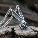 3D Rabbit Pattern Metal Pendant Necklace Vintage Punk Animal Gothic Choker V021