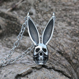 3D Rabbit Pattern Metal Pendant Necklace Vintage Punk Animal Gothic Choker V021