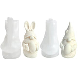 3D Rabbit Santa Claus Silicone Soap Mold for DIY Christmas Cake Decor