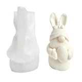 3D Rabbit Santa Claus Silicone Soap Mold DIY Christmas Cake Decor
