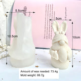 3D Rabbit Santa Claus Silicone Soap Mold DIY Christmas Cake Decor