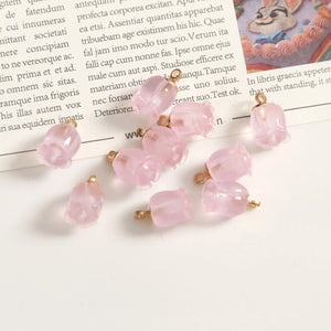 10 PCs Lily Of The Valley Resin Flower Pendants for DIY Jewelry Making