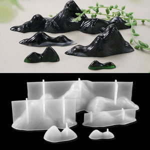 3D Rockery Decor Casting DIY Silicone Mould Island Mountain Epoxy Resin Mold