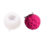 3D Rose Ball Candle Epoxy Resin Mold Soap Silicone Mould DIY Crafts