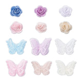 3D Dog Paw Print Butterfly Embroidery Lace Patch DIY Craft