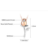 3D Rose Flower Pendant Necklace Chain 20inch