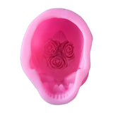 3D Rose Flower Skull Epoxy Resin Mold DIY Crafts Plaster Candle Mold