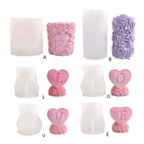 3D Rose Heart Silicone Mold for Desktop Decor