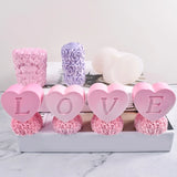 3D Rose Heart Silicone Mold for Desktop Decor
