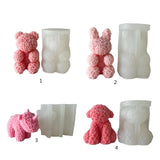 3D Rose Series Animal Candle Silicone Mold for Home Decoration