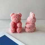 3D Rose Series Animal Candle Silicone Mold for Home Decoration